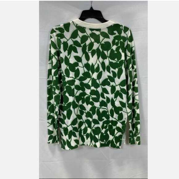 Kate Spade Green Leaf Cardigan M EUC - Picture 3 of 6